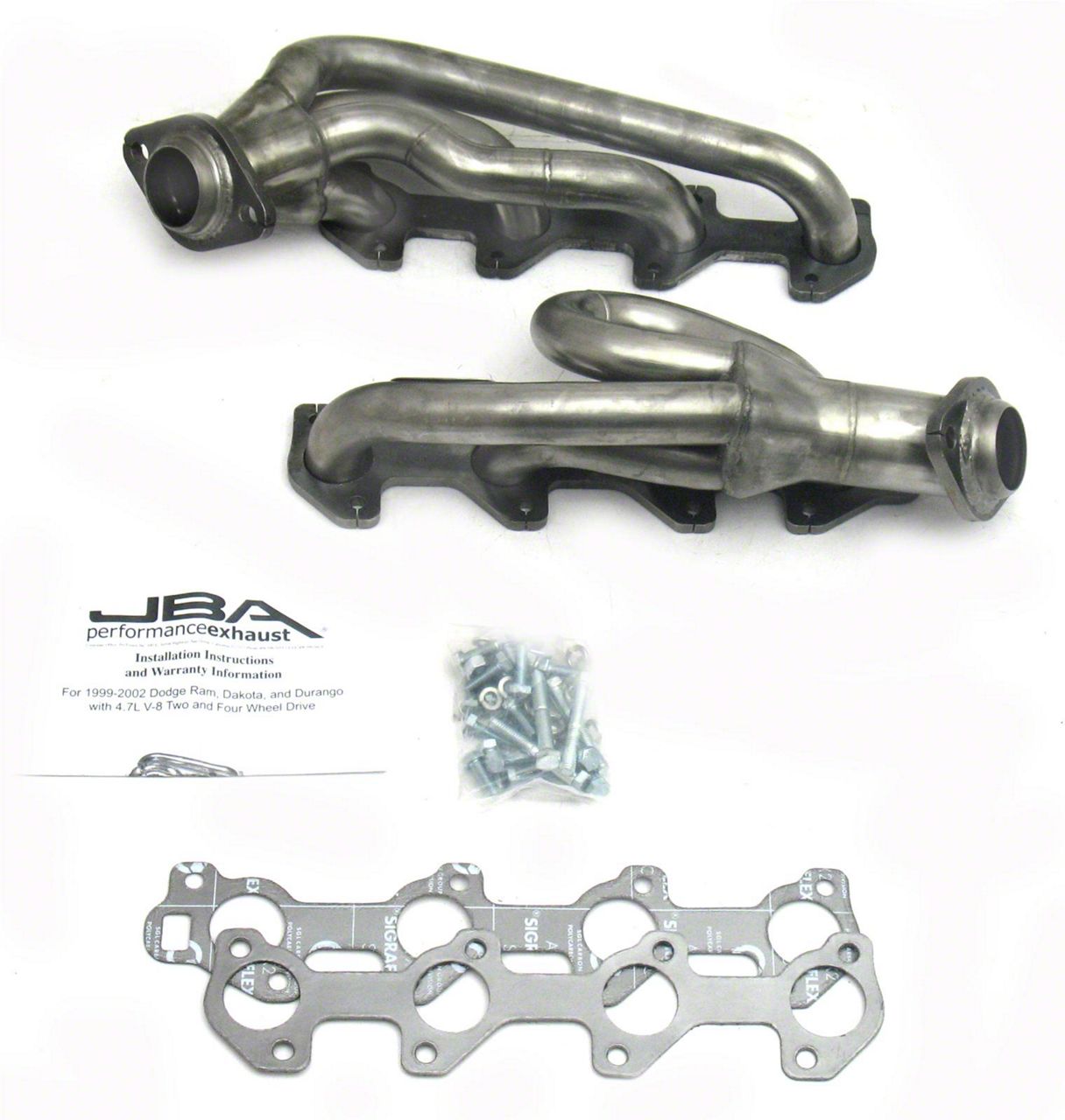 JBA RAM 1500 1-1/2-Inch Shorty Headers; Natural 1949S-1 (02