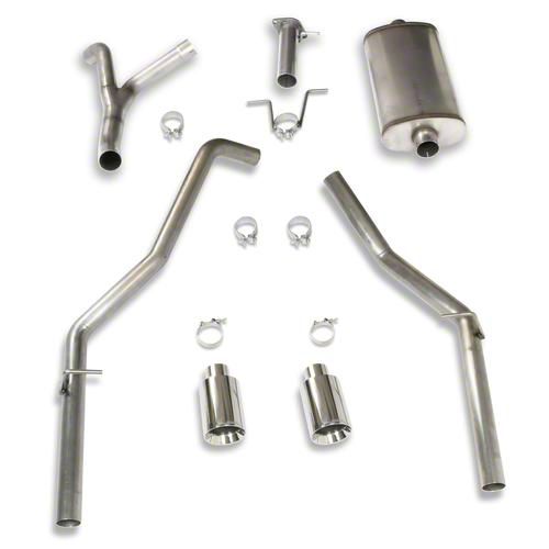 JBA RAM 1500 Dual Exhaust System with Chrome Tips; Rear Exit 301537