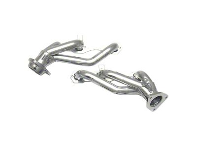 JBA 1-1/2-Inch Shorty Headers; Silver Ceramic (99-02 4.3L Sierra 1500)