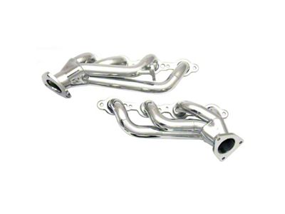 JBA 1-5/8-Inch Shorty Headers; Silver Ceramic (99-02 6.0L Sierra 1500)