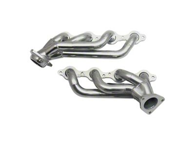 JBA 1-5/8-Inch Shorty Headers; Silver Ceramic (02-06 4.8L, 5.3L Sierra 1500; 07-13 V8 Sierra 1500)