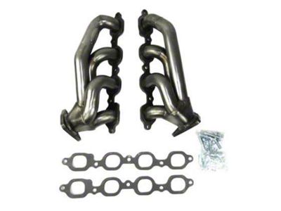 JBA 1-5/8-Inch Shorty Headers; Silver Ceramic (19-24 V8 Sierra 1500)