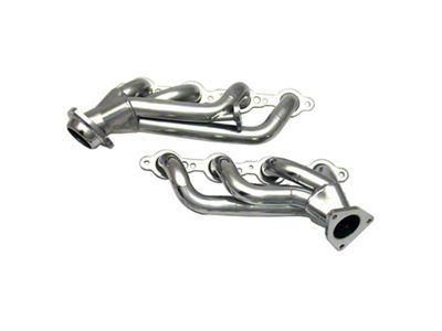 JBA 1-5/8-Inch Shorty Headers; Silver Ceramic (99-01 4.8L, 5.3L Sierra 1500)