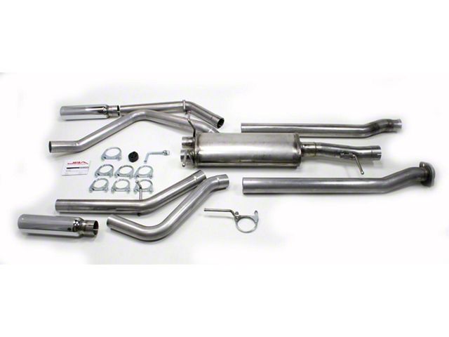 JBA Dual Exhaust System with Chrome Tips; Rear Exit (04-18 5.3L Sierra 1500)