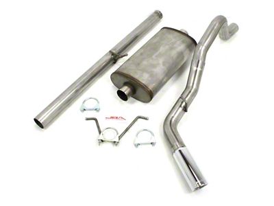 JBA Single Exhaust System with Chrome Tip; Side Exit (14-18 5.3L Sierra 1500)