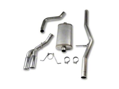 JBA Single Exhaust System with Chrome Tips; Side Exit (04-18 5.3L Sierra 1500)