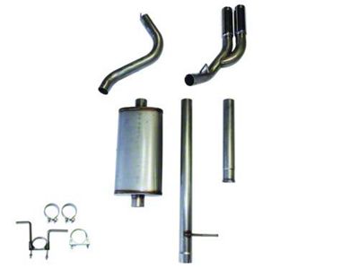 JBA Single Exhaust System with Chrome Tips; Side Exit (19-25 5.3L Sierra 1500 w/o Factory Dual Exhaust)