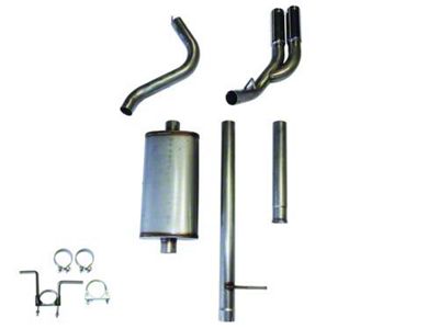 JBA Single Exhaust System with Chrome Tips; Side Exit (19-24 5.3L Sierra 1500 w/o Factory Dual Exhaust)