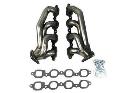 JBA 1-5/8-Inch Shorty Headers; Natural (19-25 V8 Silverado 1500)