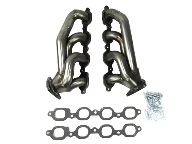 JBA 1-5/8-Inch Shorty Headers; Natural (19-24 V8 Silverado 1500)