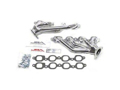 JBA 1-5/8-Inch Shorty Headers; Silver Ceramic (15-20 Yukon w/o EGR)