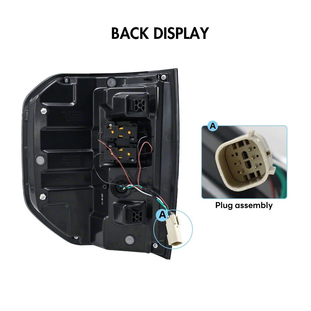 JC April Maverick LED Tail Lights; Black Housing; Smoked Lens TL