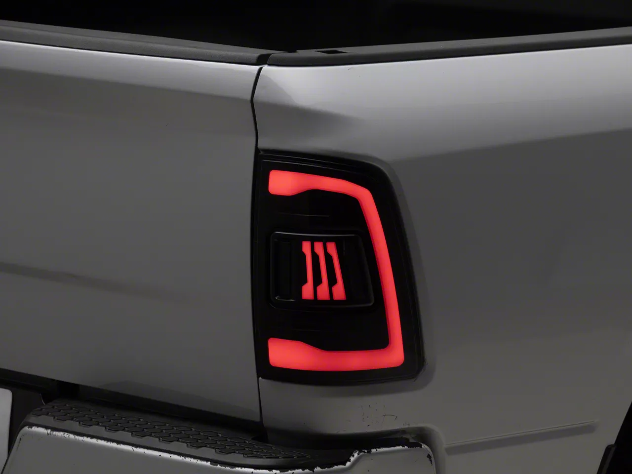 JC April RAM 1500 RGB LED Tail Lights; Black Housing; Smoked Lens TL ...