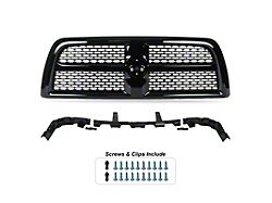 JC April Upper Replacement Grille; Glossy Black Honeycomb (10-18 RAM 2500)