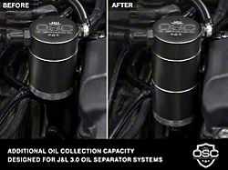 J&L Oil Separator 3.0 Canister Extension; Black Anodized 