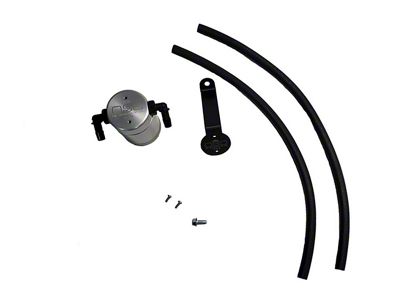 J&L 3.0 Oil Separator; Clear/Satin Anodized; Driver Side (22-24 2.0L EcoBoost Maverick)