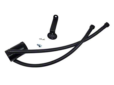 J&L 3.0 Oil Separator; Black Anodized; Driver Side (20-24 6.6L Gas Sierra 2500 HD)