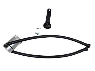 J&L 3.0 Oil Separator; Clear/Satin Anodized; Driver Side (20-24 6.6L Gas Silverado 2500 HD)