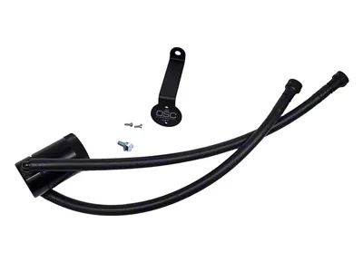 J&L 3.0 Oil Separator; Black Anodized; Driver Side (20-24 6.6L Gas Silverado 3500 HD)