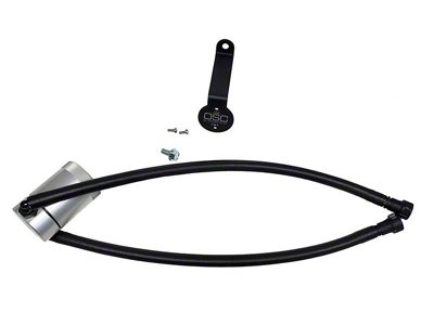 J&L 3.0 Oil Separator; Clear/Satin Anodized; Driver Side (20-25 6.6L Gas Silverado 3500 HD)