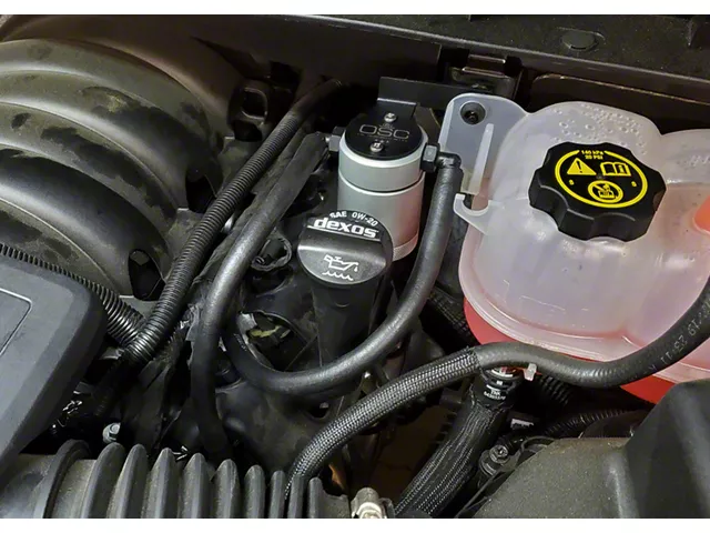 J&L 3.0 Oil Separator; Clear/Satin Anodized; Driver Side (19-24 V8 Sierra 1500)