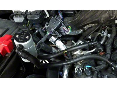 J&L 3.0 Oil Separator; Clear/Satin Anodized; Passenger Side (11-25 2.7L/3.5L EcoBoost, 5.0L F-150)