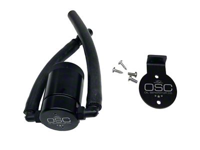 J&L 3.0 Oil Separator; Black Anodized; Driver Side (99-03 F-150 Lightning; 02-03 F-150 Harley Davidson)