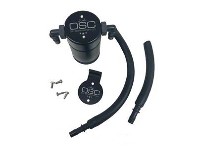 J&L 3.0 Oil Separator; Black Anodized; Passenger Side (99-03 F-150 Lightning; 02-03 F-150 Harley Davidson)