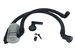 J&L 3.0 Oil Separator; Clear/Satin Anodized; Driver Side (10-14 6.2L F-150 Raptor; 11-17 5.0L F-150)