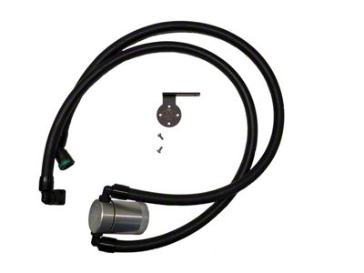 J&L 3.0 Oil Separator; Clear/Satin Anodized; Passenger Side (21-25 3.5L PowerBoost F-150)
