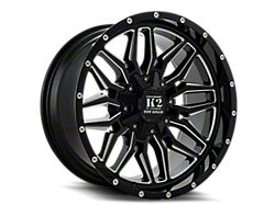 K2 Off-Road Rage Gloss Black Milled 5-Lug Wheel; 22x10; -12mm Offset (09-18 RAM 1500)