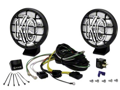 KC HiLiTES 5-Inch Apollo Pro Halogen Lights; Fog Beam (Universal; Some Adaptation May Be Required)