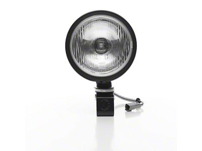 KC HiLiTES 6-Inch Black Daylighter Round Halogen Light; Spread Beam (Universal; Some Adaptation May Be Required)