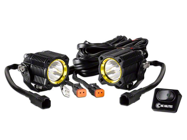 KC HiLiTES Flex Single LED Lights; Spot Beam (Universal; Some Adaptation May Be Required)