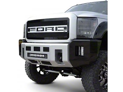 Kelderman Alpha Series Front Bumper with 20-Inch Light Bar Cutout for Stock Width Fender Flares; Bare Steel (19-24 RAM 3500)