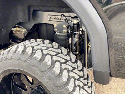 Kelderman Rear Fender Flare Caps; Textured Black (20-24 Sierra 2500 HD)