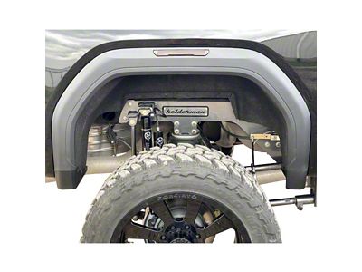 Kelderman Rear Fender Flare Caps; Unpainted (20-24 Sierra 3500 HD SRW)