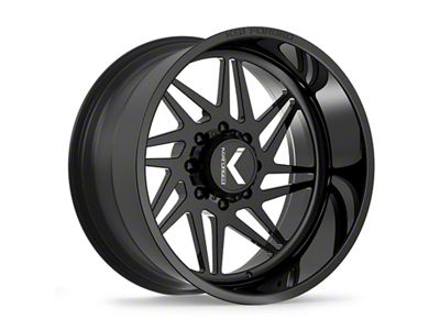KG1 Forged DYNO Gloss Black 8-Lug Wheel; Left Directional; 20x9; 0mm Offset (07-10 Sierra 3500 HD SRW)