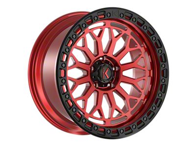 KG1 Forged DIAMONDHEAD Candy Red with Matte Black Ring 6-Lug Wheel; 17x9; 0mm Offset (07-13 Silverado 1500)