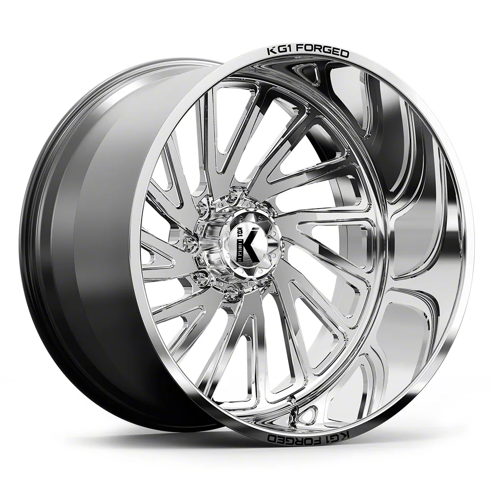 KG1 Forged Silverado 2500 VILE Polished 8-Lug Wheel; Left Directional ...
