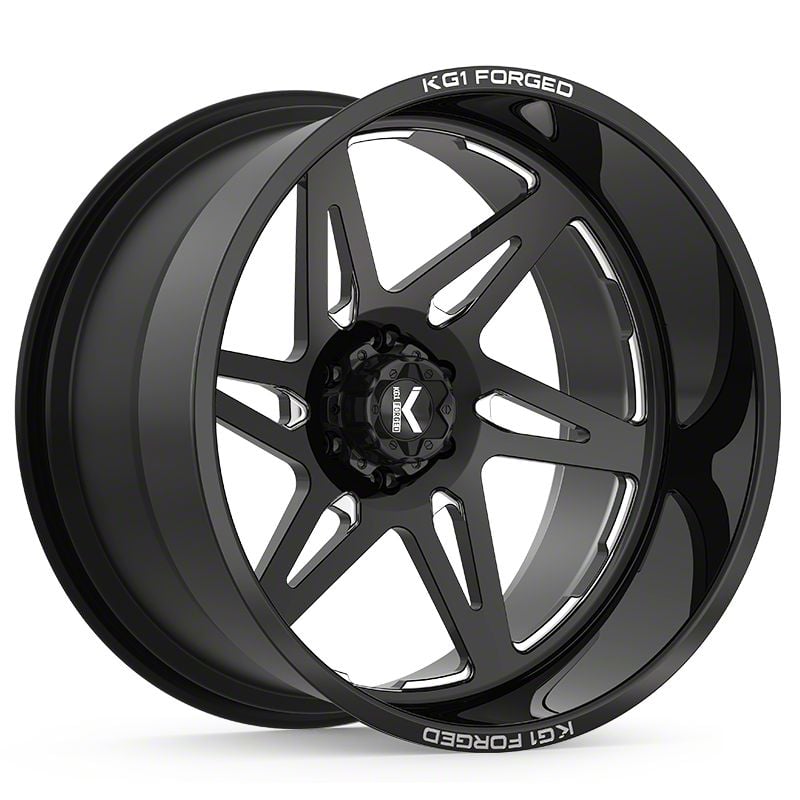 KG1 Forged F-350 Super Duty KALA Gloss Black 8-Lug Wheel; Right ...