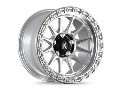 KG1 Forged ADRENALINE Silver Face Machined 6-Lug Wheel; 17x9; 0mm Offset (99-06 Silverado 1500)