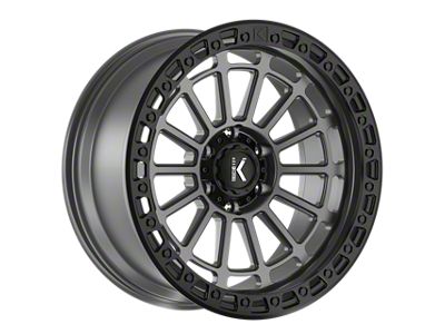 KG1 Forged LIFTER Matte Anthracite with Black Ring 6-Lug Wheel; 17x9; 0mm Offset (99-06 Silverado 1500)