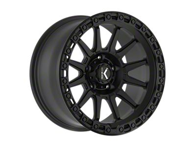 KG1 Forged ADRENALINE Matte Black with Black Ring 8-Lug Wheel; 20x9.5; -12mm Offset (01-06 Sierra 3500 HD SRW)