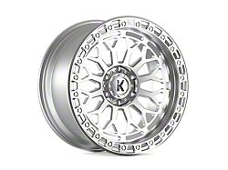 KG1 Forged DIAMONDHEAD Silver Face Machined 8-Lug Wheel; 20x9.5; -12mm Offset (01-06 Sierra 3500 HD SRW)