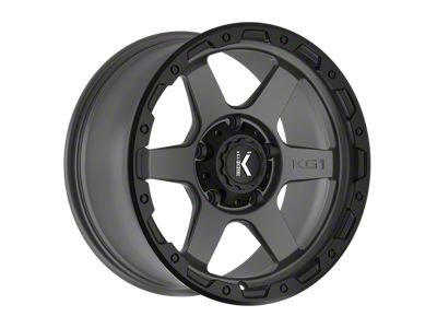 KG1 Forged LAUNCH Matte Anthracite with Black Ring 6-Lug Wheel; 20x9.5; -12mm Offset (19-26 Silverado 1500)