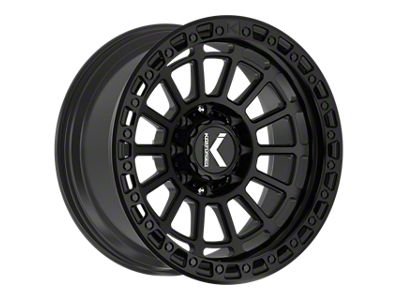 KG1 Forged LIFTER Matte Black with Black Ring 8-Lug Wheel; 20x9.5; -12mm Offset (20-26 Silverado 2500 HD)