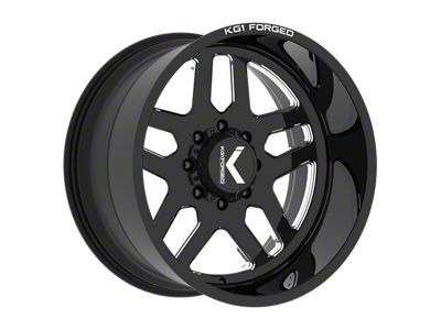 KG1 Forged PILOT Gloss Black 8-Lug Wheel; 22x10; -18mm Offset (20-26 Silverado 2500 HD)