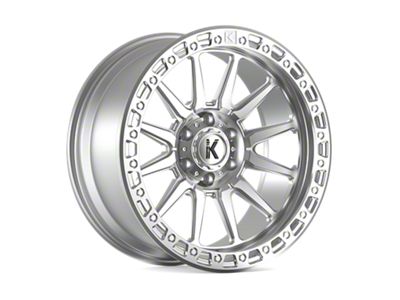 KG1 Forged ADRENALINE Silver Face Machined 8-Lug Wheel; 20x9.5; 0mm Offset (01-06 Silverado 3500 HD SRW)