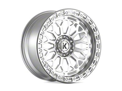 KG1 Forged DIAMONDHEAD Silver Face Machined 8-Lug Wheel; 20x9.5; -12mm Offset (01-06 Silverado 3500 HD SRW)
